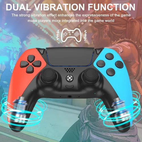 Vista 4 de Wiv77 Controller for PS4 Controller,Gaming Controller for Playstation 4 Controller,Control Ps4 with Motion SensorJoysticksRapid Fire2 Back