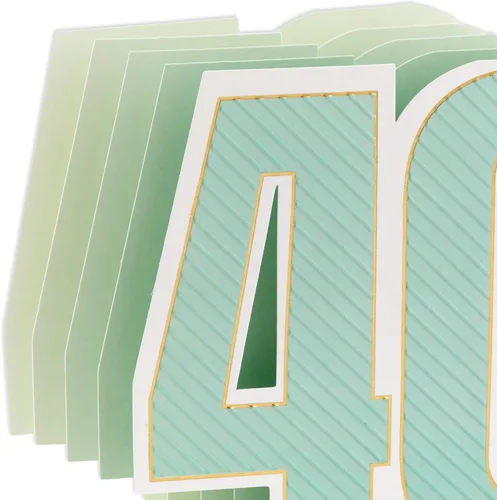 Vista 4 de Hallmark Paper Wonder Pop Up - Tarjeta de cumpleaños número 40 (Here's to You)