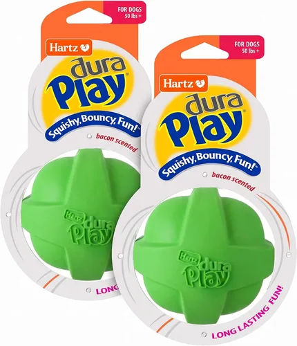 Vista 18 de Hartz DuraPlay - Juguetes perfumados para perros con aroma a tocino, tamaño pequeño (varios colores)