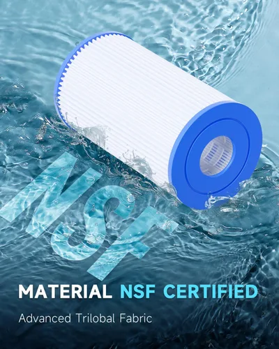 Vista 2 de AQUALTRA Filtro de piscina B compatible con 29005E Cartucho de filtro de piscina fácil de instalar, 10 x 5 3/4 pulgadas, filtros de piscina sobre