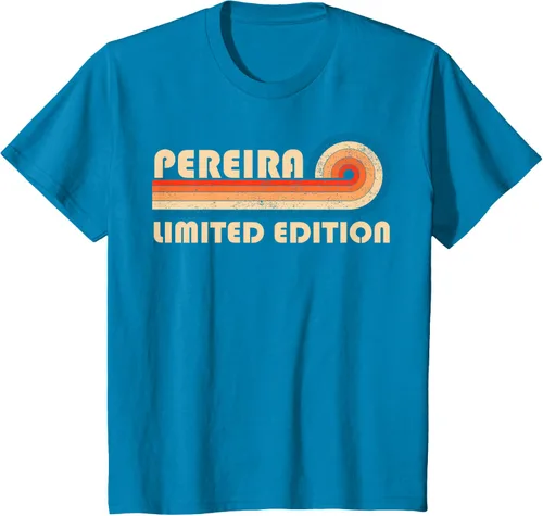 Vista 38 de PEREIRA - Camiseta vintage con apellido retro de los años 80 y 90, Negro