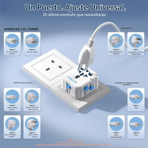 Vista 6 de Aura Mini - Enchufe global, 2 unidades, tamaño bolsillo