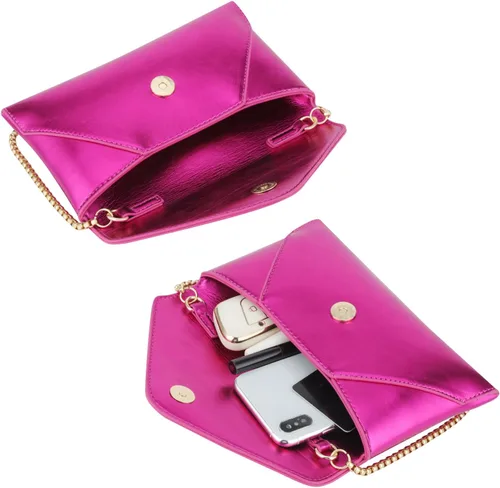 Vista 3 de Bolso de mano de noche para mujer, bolso cruzado pequeño, bolso de hombro brillante para boda, graduación, fiesta, cita