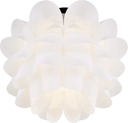 Vista 5 de Lámpara de techo flor blanca de Possini Euro Design, 15 3/4 pulgadas de ancho
