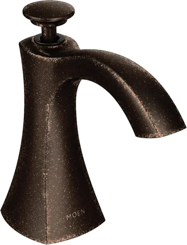Vista 6 de Moen S3948C Dispensador de jabón de cocina de transición montado en la cubierta con botella recargable sobre el fregadero, cromado