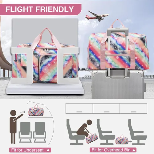 Vista 286 de Pequeña bolsa de gimnasio para mujer, bolsa de viaje con compartimento para zapatos