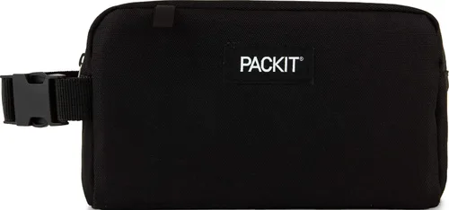 Vista 11 de PackIt Caja de aperitivos congelable, color negro, fabricada con tecnología EcoFreeze, plegable, reutilizable, cierre de cremallera con asa