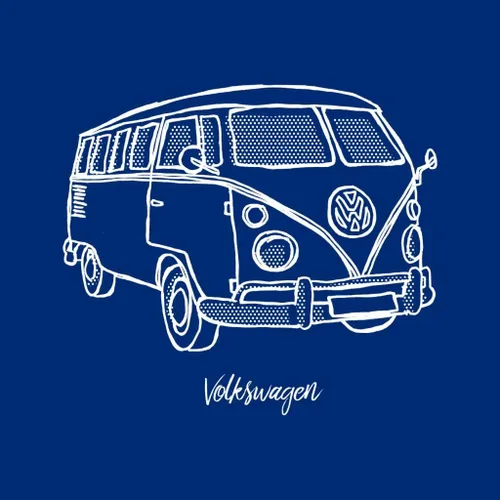 Vista 2 de Volkswagen Camper Doodle - Camiseta para hombre