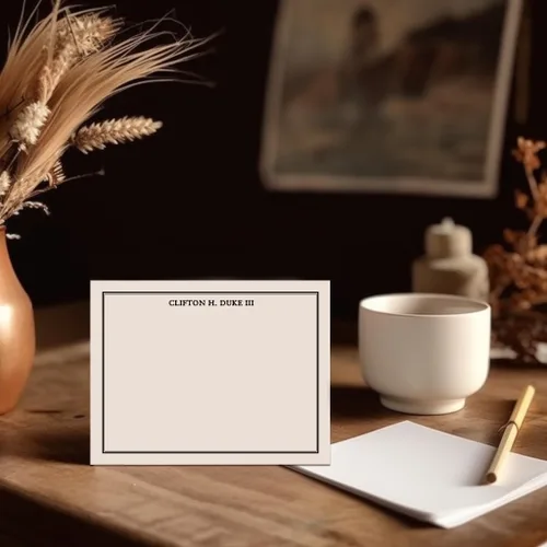 Vista 2 de Modern Pink Paper Juego de papelería personalizada para hombres para niños, notas de agradecimiento personalizadas para niños, tarjetas de notas
