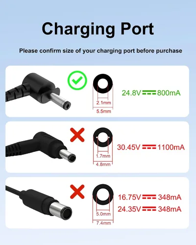 Vista 6 de Cargador de repuesto para Shark Rocket Pet Pro Charger DK33-248080H-U compatible con aspiradora inalámbrica Shark IX140H IX141 IZ140 IZ140C IZ141C