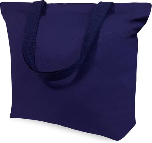 Vista 14 de TOPDesign Paquete de 2 bolsas de lona con cierre magnético, bolsas de compras reutilizables para comestibles, haz tus diseños creativos