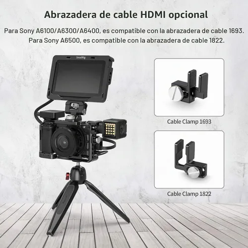 Vista 7 de SmallRig - Soporte de jaula de cámara de aleación de aluminio para Sony