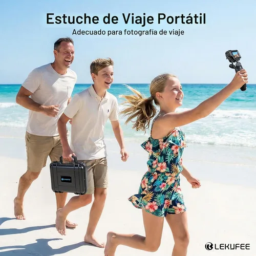 Vista 6 de Lekufee Portable Waterproof Hard Case for DJI Osmo Action 6/5 Pro/4/3 Action Camera,Standard Combo,Adventure Combo,More Accessories(Case Only)