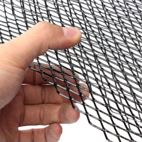 Vista 6 de Aluminum Alloy Car Grille Mesh Sheet, 100x33x0.3cm Black