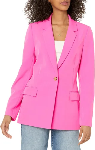 Vista 9 de The Drop Blake - Blazer largo para mujer Boucle negro