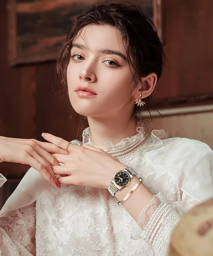 Vista 2 de OLEVS Relojes automáticos para mujer de acero inoxidable con diamantes clásicos cuerda automática impermeable luminoso de lujo para mujer juego
