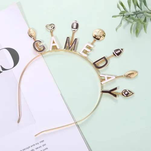 Vista 3 de PHALIN Diadema para el día del partido, para mujer, con diamantes de imitación esmaltados, para el día del partido, accesorios para el cabello