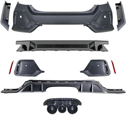 Vista 5 de Kit de piezas de carrocería trasera para Honda Civic Type R Style 2016-2018 Juego de parachoques trasero