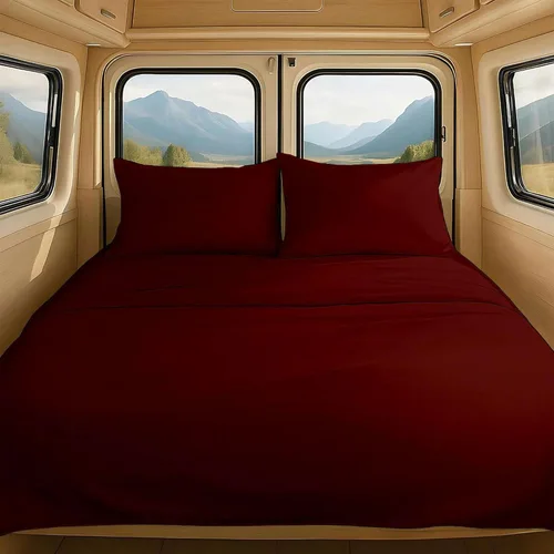 Vista 61 de NON Sticky cotton Juego de sábanas cortas de algodón egipcio de alta calidad para caravana, 4 piezas, bolsillo profundo de 12 pulgadas, suave, fácil