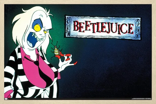 Vista 7 de Trends International Beetlejuice: Animado - Póster de pared de arte clave, 14.72 x 22.37 pulgadas, versión enmarcada de madera de granero Versión