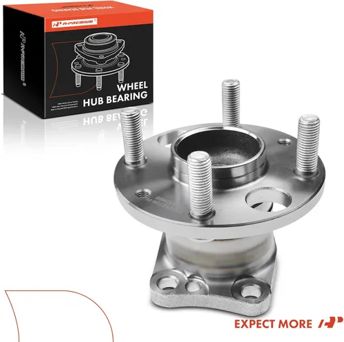 Vista 9 de A-Premium Cojinete de rueda trasera y conjunto de cubo con ABS y 5 lengüetas compatible con Mazda 2 2011 2012 2013 2014