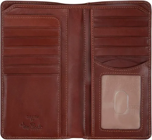 Vista 6 de Tony Perotti Cartera de chequera para hombre, cuero italiano Negro