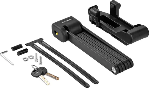 Vista 7 de Retrospec Fortitude - Candado plegable para bicicleta, antirrobo, barras resistentes a cortes de acero recubierto de 0.197 in, bloqueo resistente a