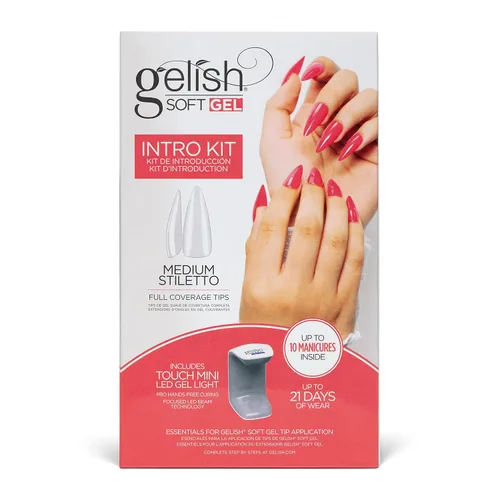Vista 6 de Gelish Soft Gel™ - Kit de iniciador de introducción de cobertura completa, puntas de presión de ataúd mediano