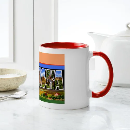Vista 81 de CafePress I Love Nebraska Taza de café de cerámica de 11 oz (11.0 fl oz)