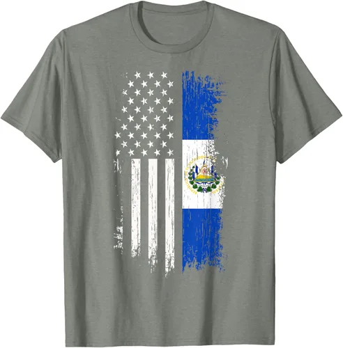 Vista 35 de Camiseta de la bandera de Estados Unidos salvadoreño - Camiseta de El Salvador USA