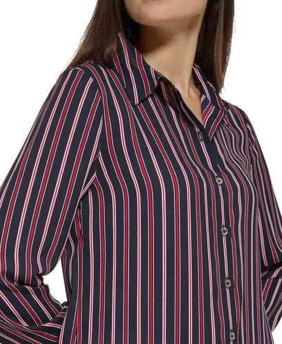 Vista 5 de Tommy Hilfiger Women's Blouse Solid Long Sleeve Work Shirts
