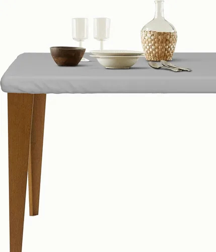 Vista 3 de Mantel rectangular, cubierta de borde elástico ajustable, manteles de decoración del hogar, cubiertas de derrames para comedor de interior, fiestas