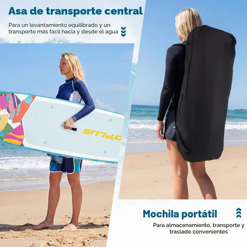 Vista 2 de Goplus Inflatable Stand Up Paddle Board w/SUP Paddleboard Accessories 2-Azul/Rosa/Azul marino/Verde/Amarillo