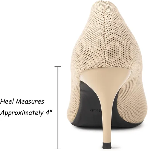 Vista 3 de LYTIYO Zapatos de tacón bajo con punta puntiaguda para mujer
