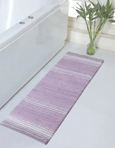 Vista 46 de Home Weavers Gradation Collection - Alfombra de baño 100% algodón, suave y absorbente, antideslizante, lavable a máquina, rectangular, 17 x 24 Beige