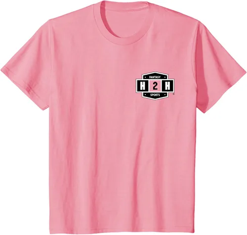 Vista 52 de H2H Fantasía Deportes bolsillo logotipo playera, Césped Azul Pastel