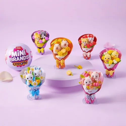 Vista 7 de Mini Brands ZURU Mini Kawaii Bouquet Capsule Series 1 (paquete de 2)