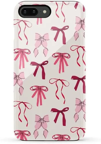 Vista 51 de Casely Funda para iPhone 6/7/8 Plus Todo envuelto Lazos vintage Diseño protector delgado esencial de doble capa