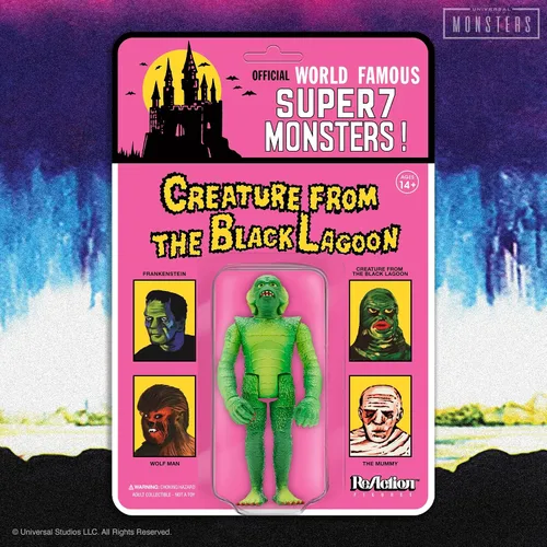 Vista 5 de Super7 Universal Monsters Super Creature (Esculpir Ancho en Carta) - Figura de reacción a escala de 3.75 pulgadas