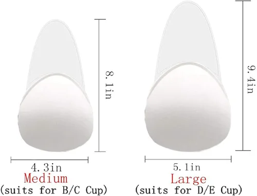 Vista 7 de Sujetador adhesivo reutilizable sujetador invisible, con estilo push up autoadhesivo sin tirantes sin espalda cinta de elevación (DE Cup, blanco)