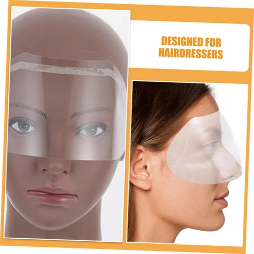 Vista 3 de Escudo facial de PVC 300pcs para clientes de peluquería de corte de pelo