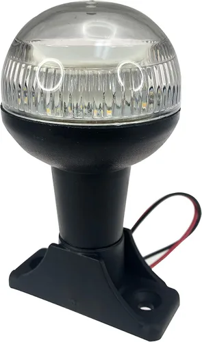 Vista 3 de Pactrade Marine Barco LED toda la luz redonda de navegación del ancla SS poste 4" H USCG 2NM