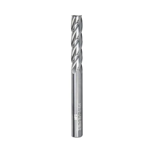 Vista 7 de HFS (R) Herramienta de corte de molino de extremo de carburo sólido 4 flauta 4 "Longitud total, 1-3/4" Longitud de corte, 3/8" de diámetro