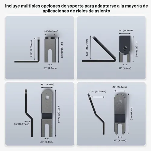 Vista 9 de ARKON Soportes – Soporte para tablet de riel de asiento de coche Resistente para coche/camión Ángulo y altura ajustables Fácil instalación