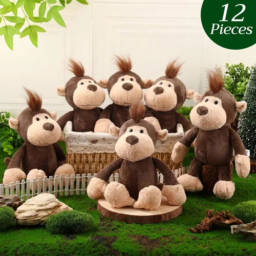 Vista 5 de Blueweenly - 12 peluches de mono para niños de 9.8 pulgadas