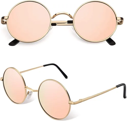Vista 59 de CGID Gafas de sol unisex polarizadas redondas E01 Lennon