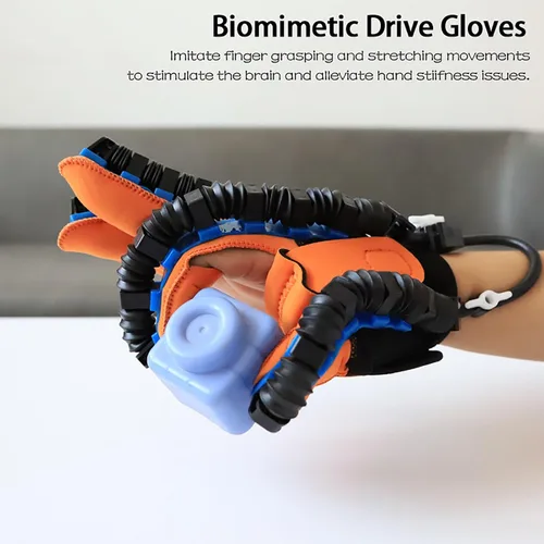 Vista 4 de Guantes de robot de rehabilitación para rehabilitación de accidentes cerebrovasculares, dispositivos de fortalecimiento de manos, velocidad