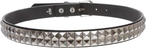 Vista 4 de Cinturón de cuero con tachuelas punk rock de 1 pulgada para niños Negro