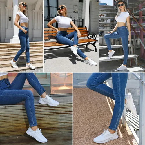 Vista 6 de Zapatos deportivos para caminar y correr para mujer, ligeros, casuales