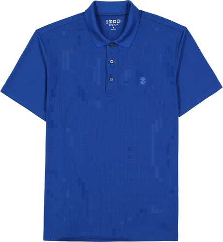 Vista 5 de IZOD Mens Performance Golf Grid Short Sleeve Stretch Polo Shirt-Legacy